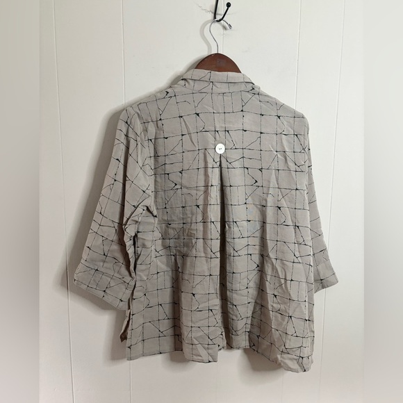 Ali Miles boxy relaxed fit artsy lagenlook button front jacket size PM - Picture 5 of 6